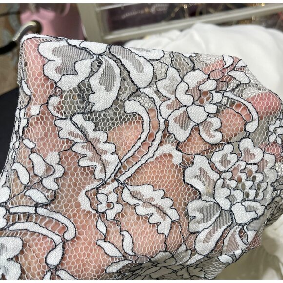 White House Black Market OTS Blouse Top Sheer Sleeve Size S Small - Picture 5 of 7